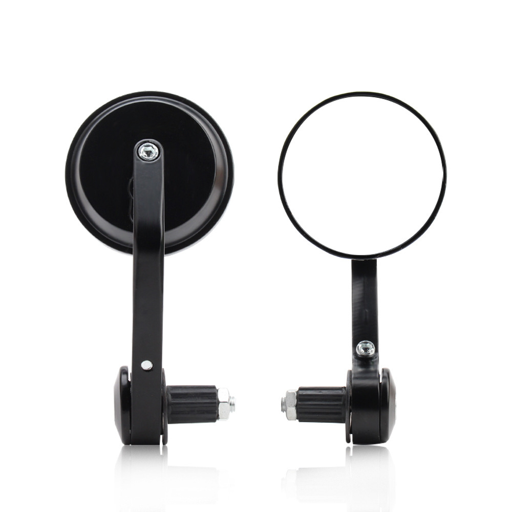摩托车通用后视镜改装倒车镜助力车手车把镜22mm全铝圆形手把镜