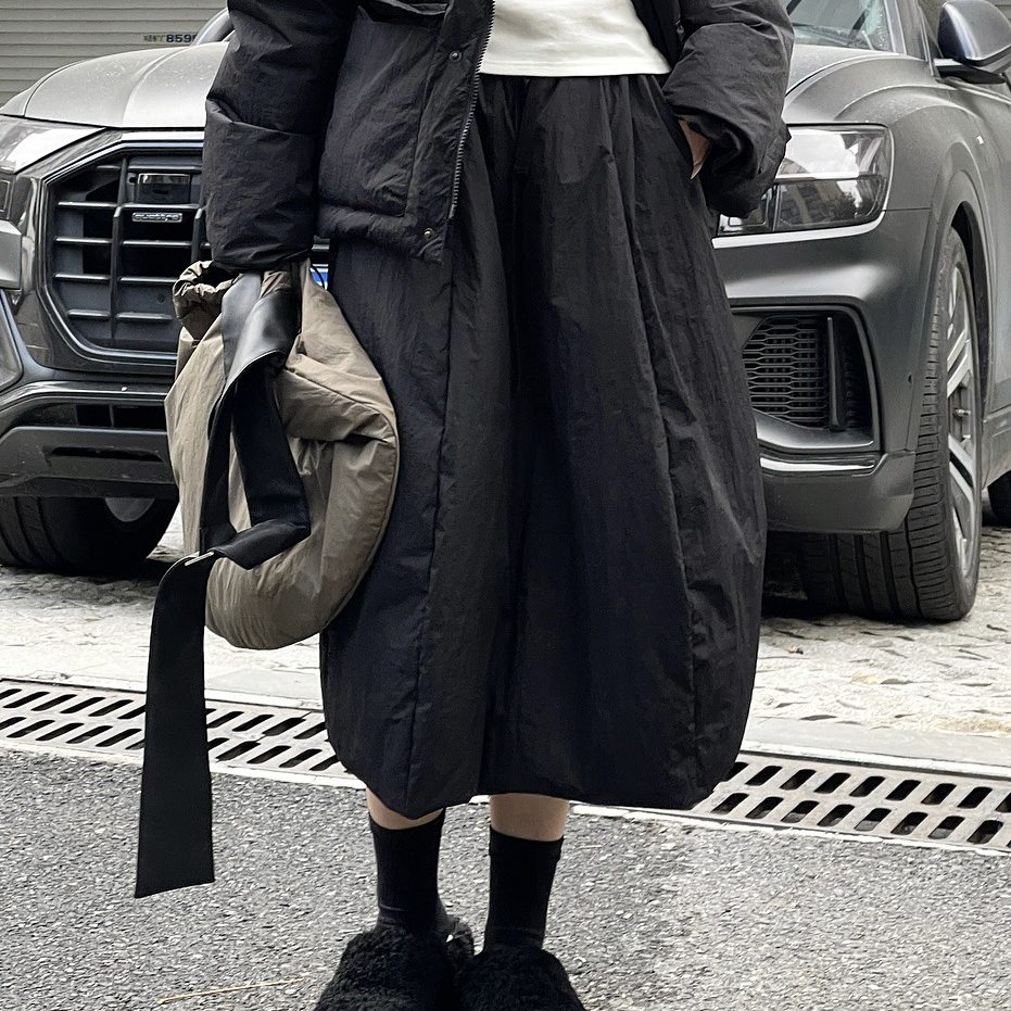 加厚保暖羽绒90白鸭绒气质半身裙