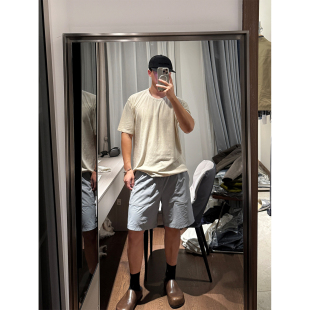 合身精致短袖 Row风亲肤成衣水洗汉麻棉混纺短袖 T恤男 推荐 必入款