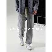 百搭束脚纯棉休闲卫裤 END 男 新品 新无侧缝松紧腰时尚 HOMME 秋季