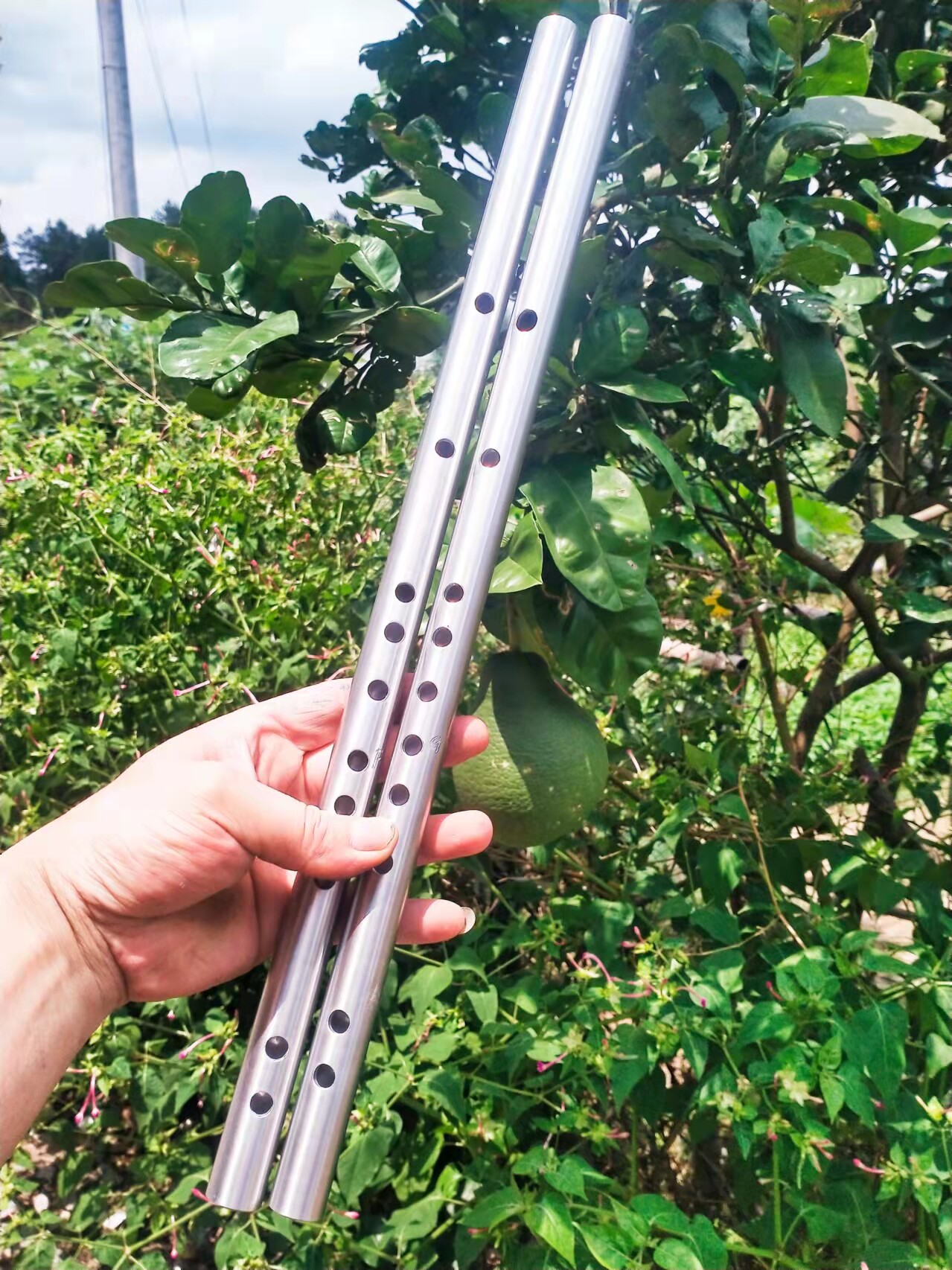 箫关道长款定制铝合金笛子有质感实耐用内壁光滑音质好不锈专业