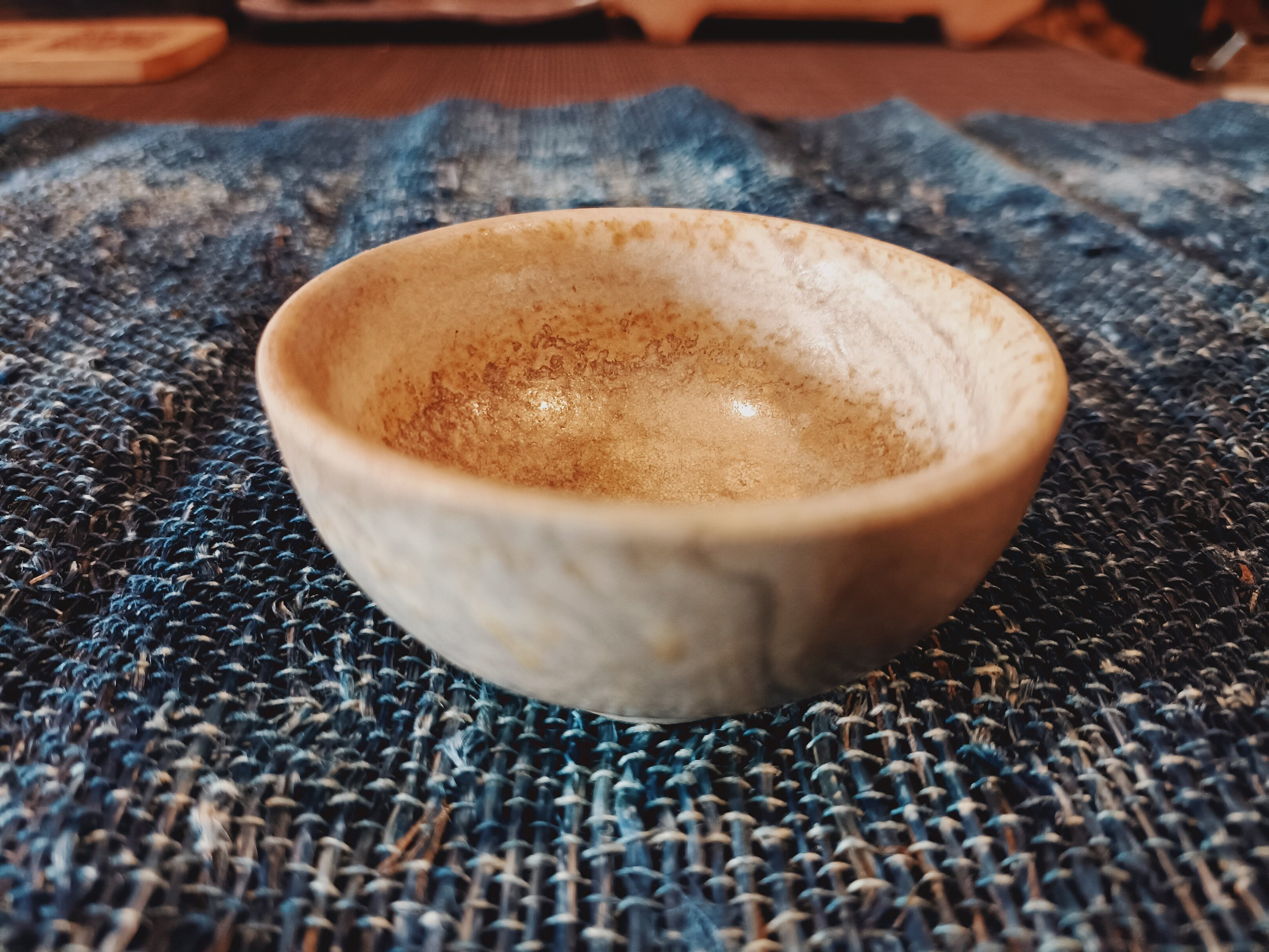 台湾柴烧大师 廖学舟 手拉坯绞胎柴烧裸烧茶杯