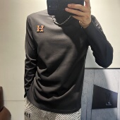 T恤男时尚 马年H家高端丝光棉打底衫 圆领长袖 欧货潮牌欧货独家臻品