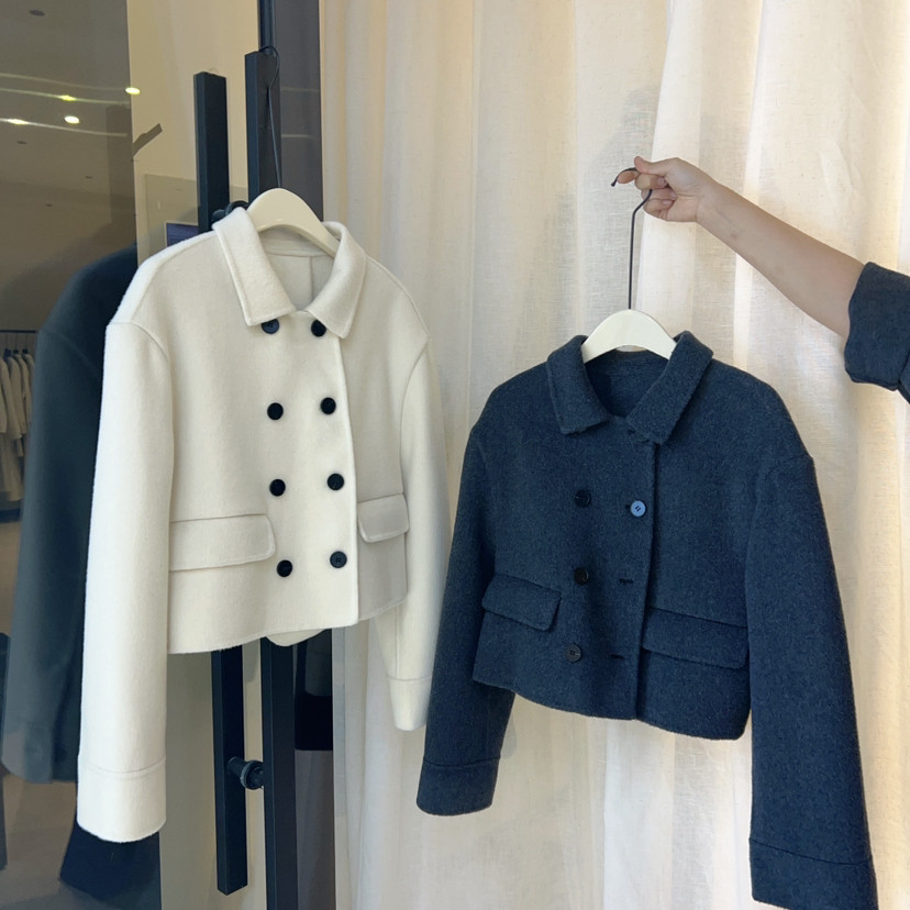 手严选-泡菜馆-上新设计感翻领百搭时尚羊毛外套（含70羊毛）8061,女装/女士精品,羽绒服,淘宝优惠券,粉丝福利购,淘宝优惠卷