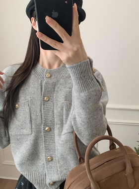 芭妮Bonnet-金扣点子纱开衫保暖毛衣（含100绵羊毛）N161-252818