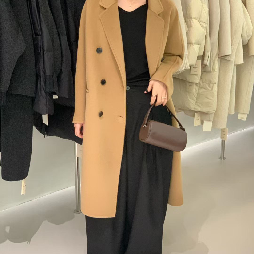 卡芙-冬上新通勤百搭西装领双排扣宽松羊毛外套（含90羊毛）88207,女装/女士精品,羽绒服,淘宝优惠券,粉丝福利购,淘宝优惠卷