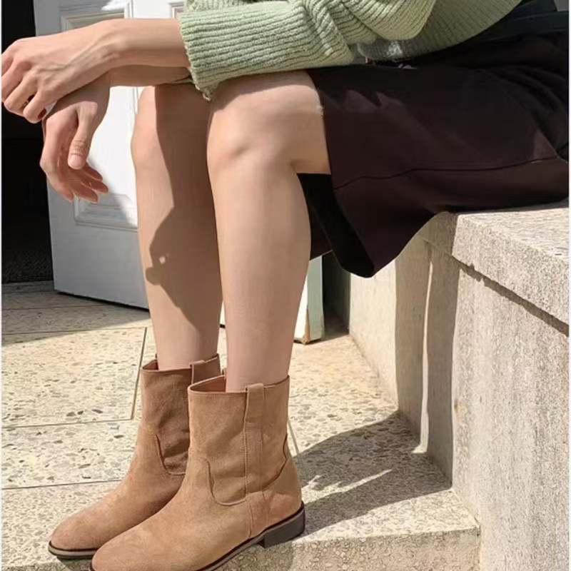 STORM风暴-福利韩国原单一脚蹬粗跟短靴y3001