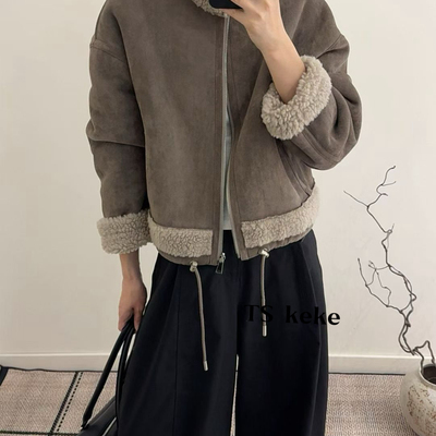 TS KEKE-外套冬季新款慵懒风外套羊毛外套(含100羊毛)PSdt5302
