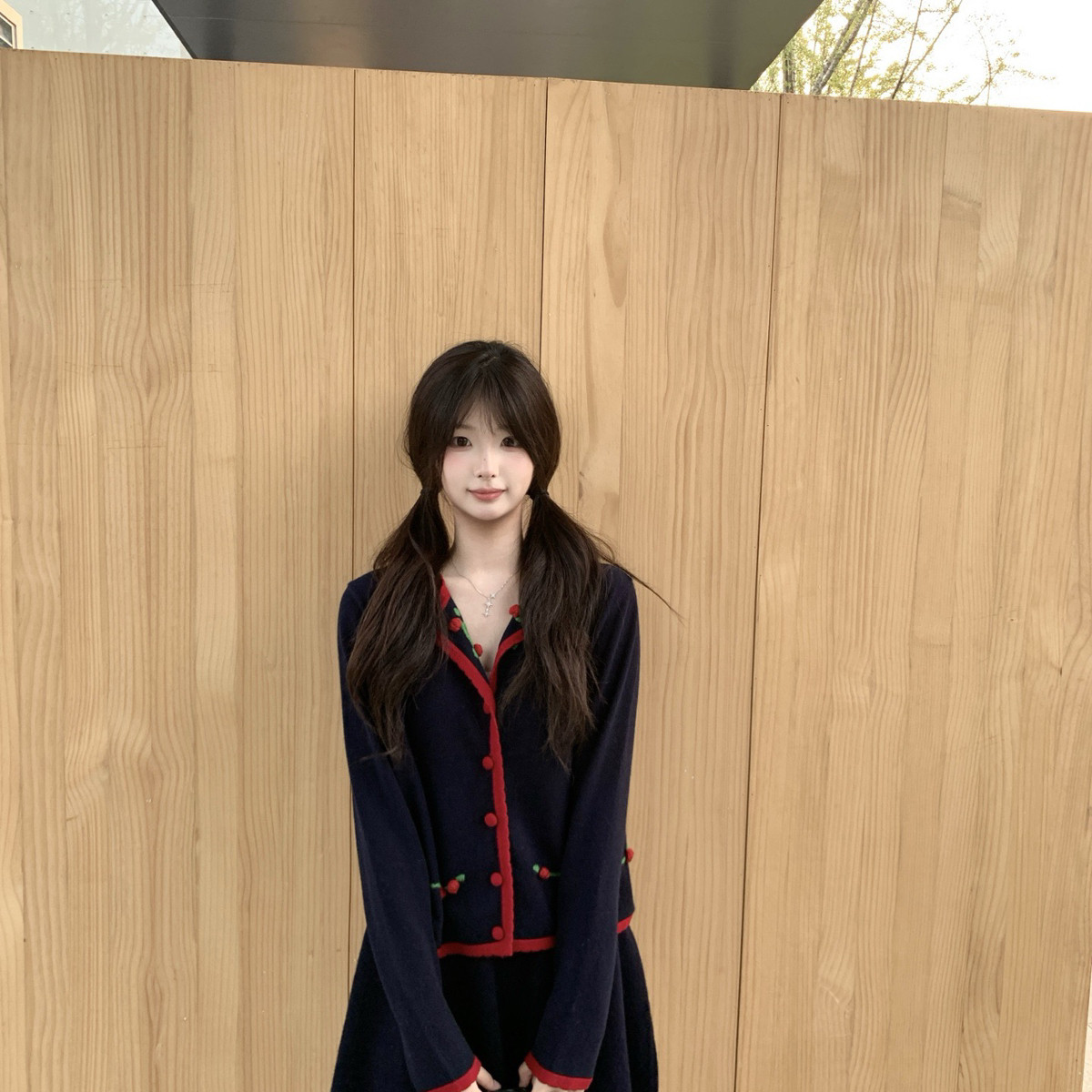 DESIGN设计感-复古甜美针织开衫+半身裙套装（含100羊毛）SD73028,女装/女士精品,时尚套装,淘宝优惠券,粉丝福利购,淘宝优惠卷