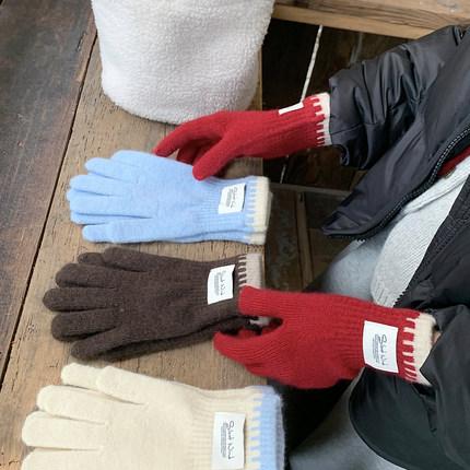 SOLO'S ACC-羊毛手套女冬季保暖触屏防寒骑行毛线手套手套M8S