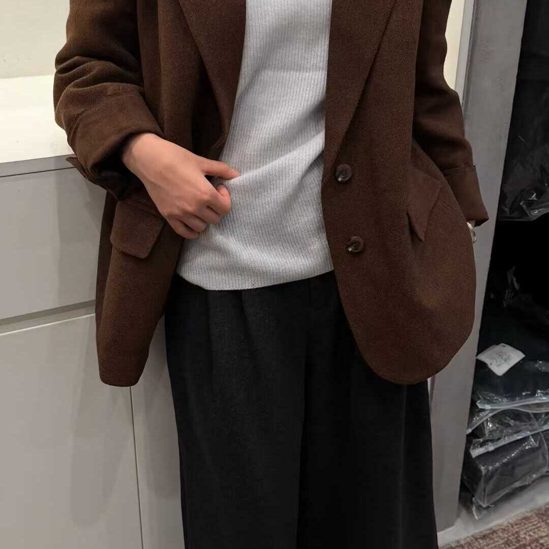 MUCH-韩系新款老钱风百搭通勤毛呢外套加厚保暖羽绒服外套c88603