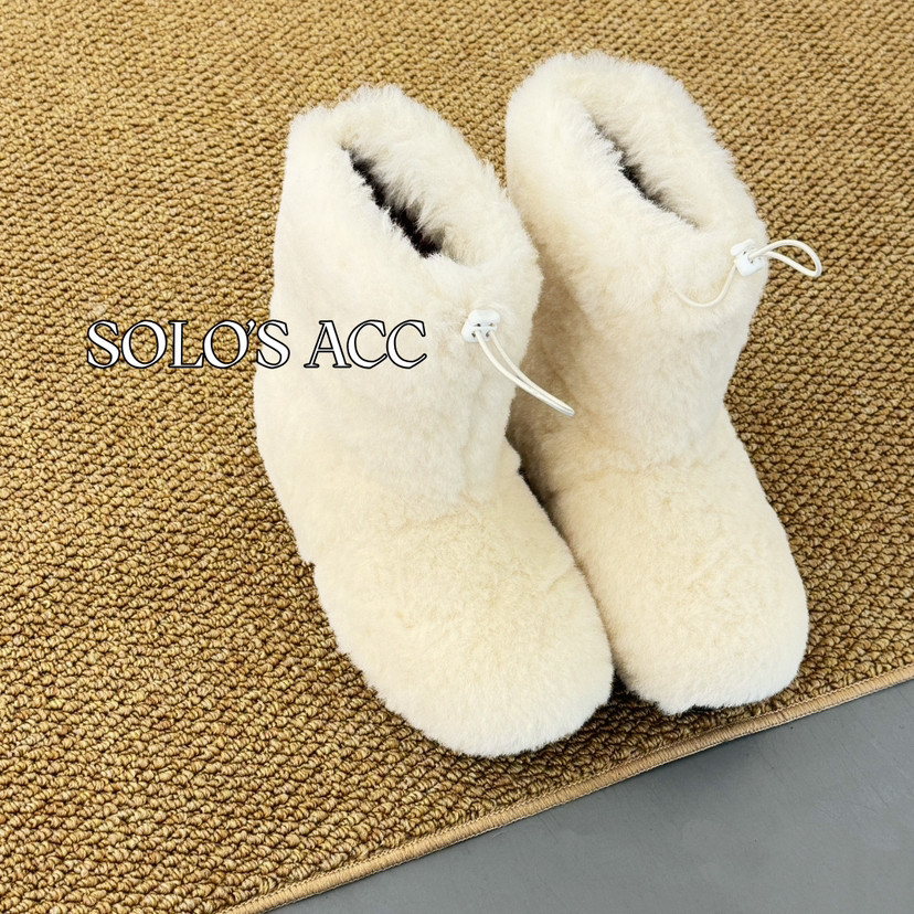 SOLO'S ACC-自制法式复古毛绒短筒保暖雪地靴1015