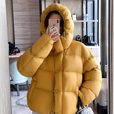 产业带品质严选-加厚云朵泡芙感黄色面包服保暖羽绒服外套YF001