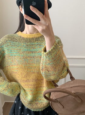 芭妮Bonnet-彩虹套头保暖毛衣（含39.1绵羊毛）(19兔毛)N121-2513