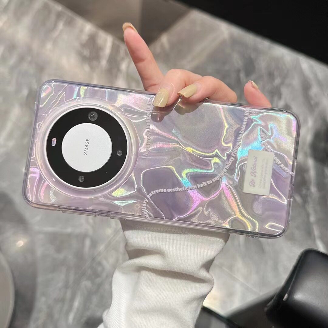INS 스타일 보라색 그라데이션 블루밍은 HUAWEI MATE60PRO 휴대폰 케이스 IPHONE14 새 모델 15PROMAX에 적합합니다