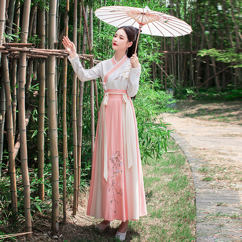 原创新款齐腰襦裙仙气古装汉服