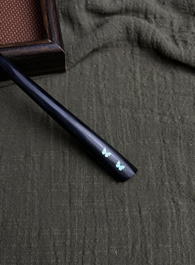 一簪挽原创螺钿牛角蝴蝶发簪高级感新中式簪子女日常简约汉服款式