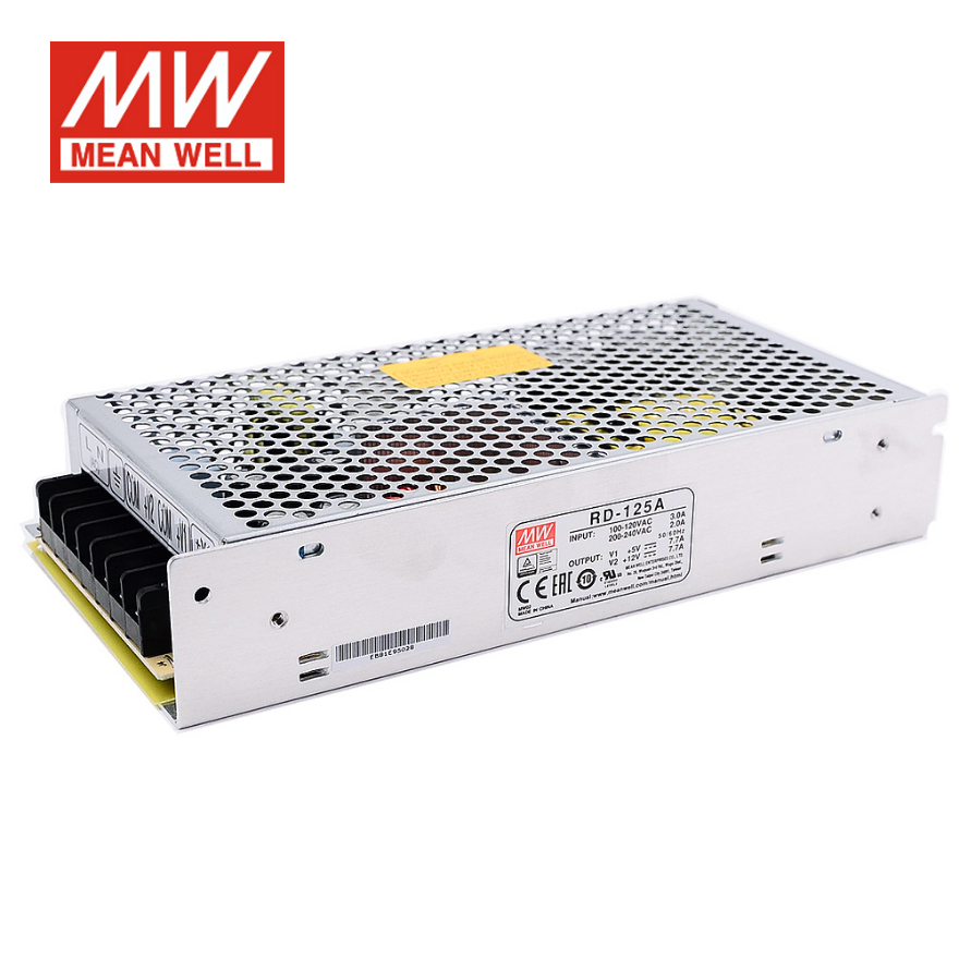 台湾明纬双路电源 RD-125A 131W 5V12V双组输出开关电源 授权经销
