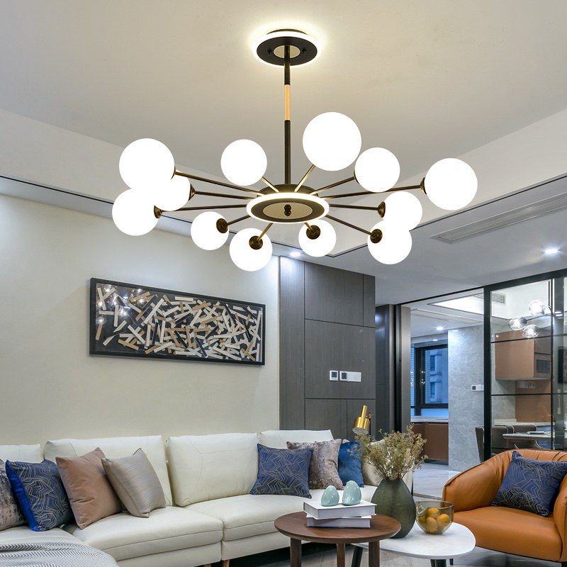 客厅大气风魔豆分子铁艺卧室灯