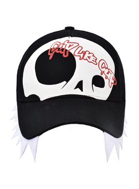 cuplikecup黑色异形牙齿发泡印花刺绣硬顶棒球鸭舌帽