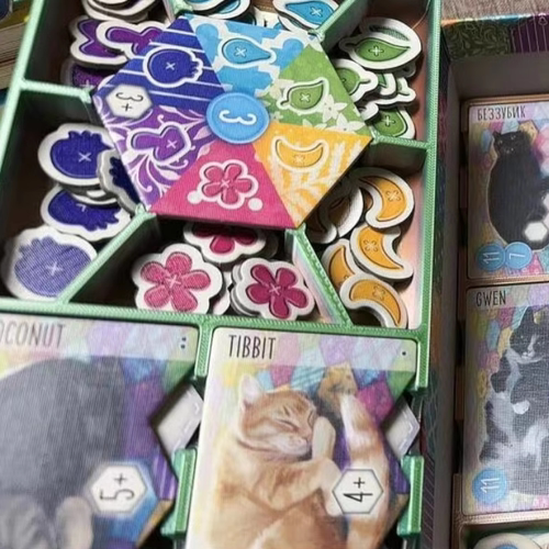 猫与花毯 calico 桌游收纳 3D打印（仅收纳无桌游）（仅收纳）