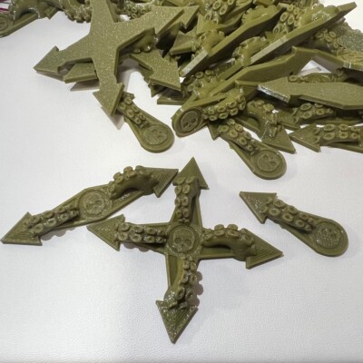 AHLCG诡镇奇谈卡牌版方向箭头银色子弹标记3D打印（仅收纳无桌游)