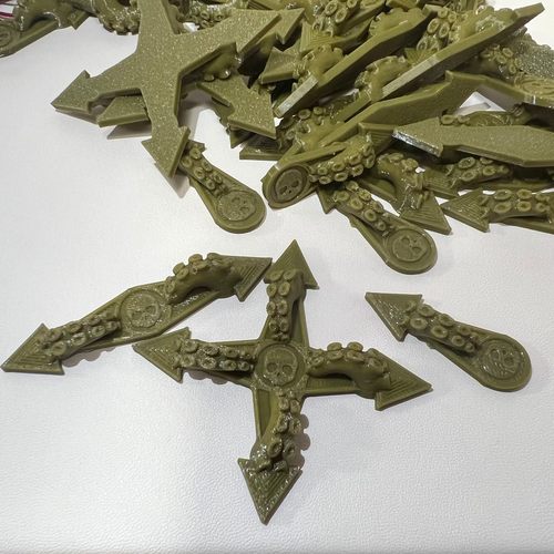 AHLCG诡镇奇谈卡牌版方向箭头银色子弹标记3D打印（仅收纳无桌游)