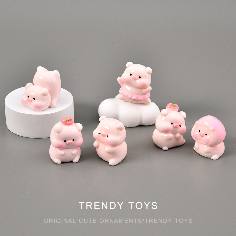 卡通车载迷你可爱小猪创意萌粒