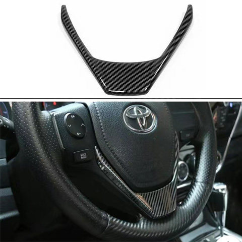 适用14-18款丰田卡罗拉雷凌Rav4方向盘装饰碳纤贴片内饰改装亮片