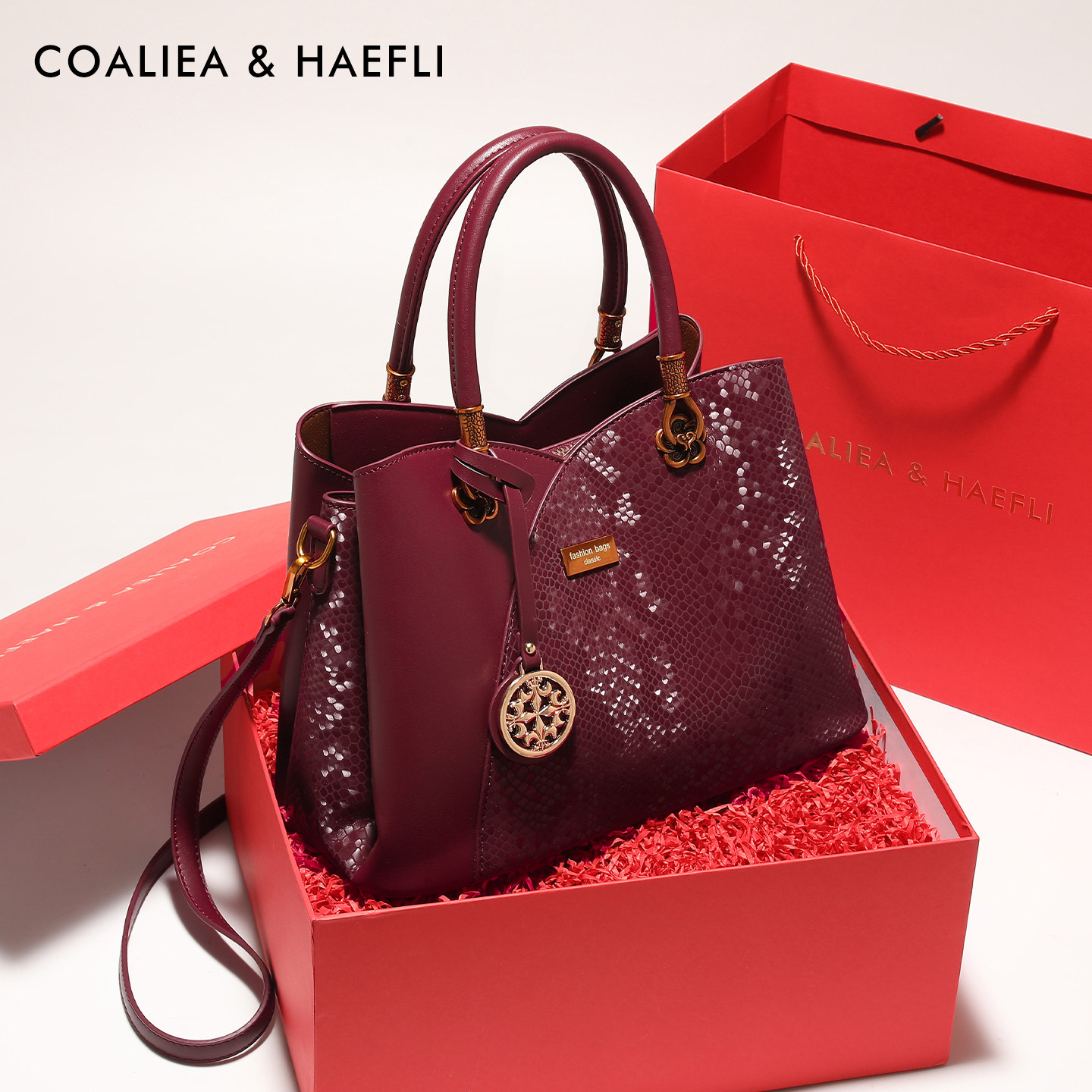香港妈妈包高级感蛇纹手提包大容量百搭红色包包女结婚包喜婆婆包,箱包皮具/热销女包/男包,托特包,淘宝优惠券,粉丝福利购,淘宝优惠卷