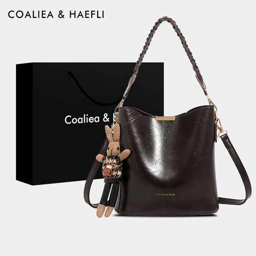 官网COALIEA&KAEFLI软皮水桶包女