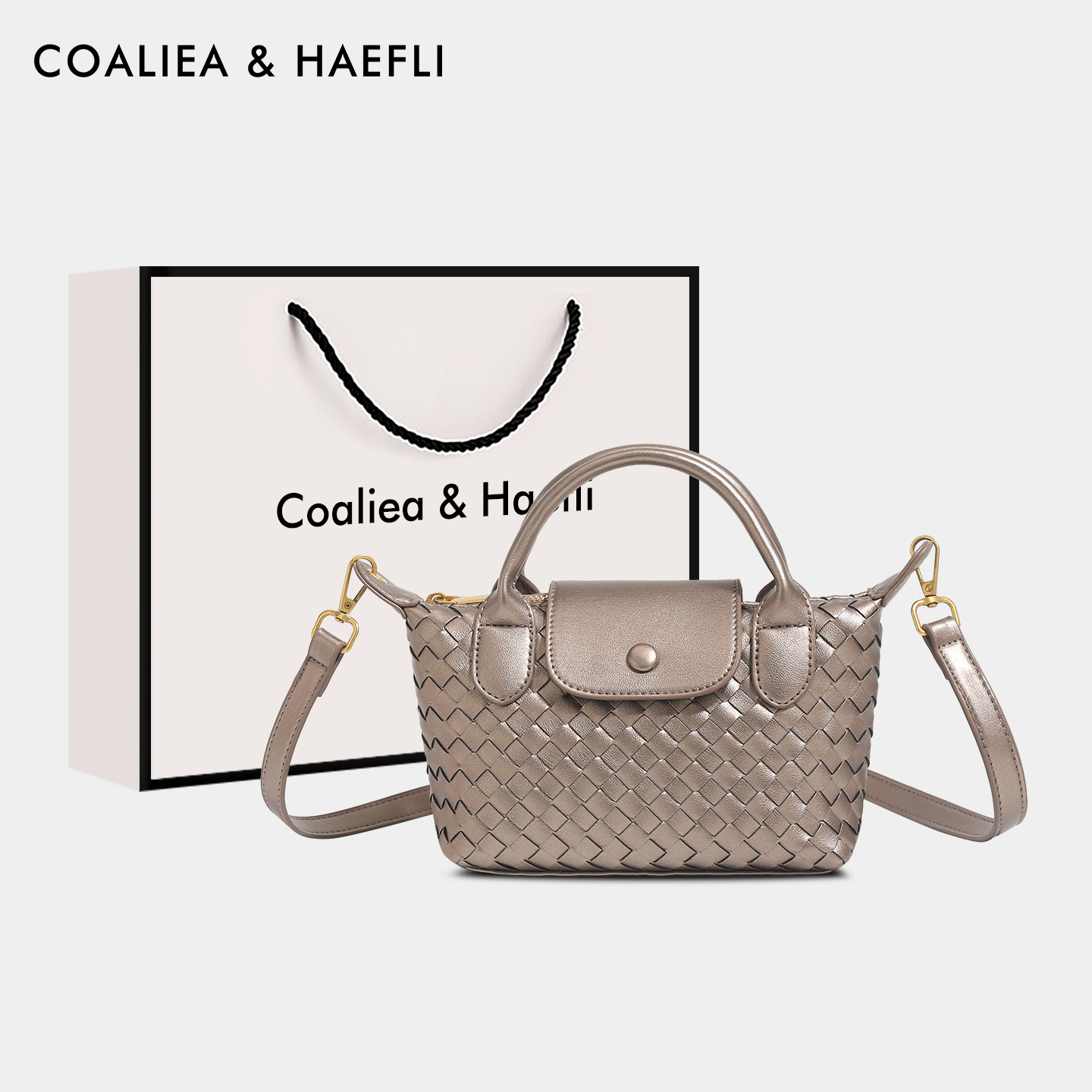 官网COALIEA&HAEFLI编织饺子包小