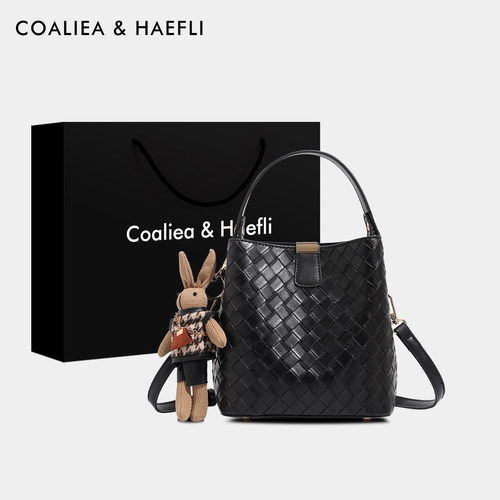 香港品牌编织水桶包高级感斜挎包