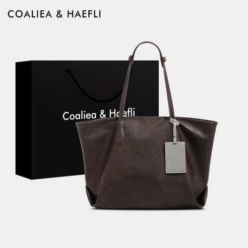 香港品牌真皮托特包女通勤单肩包