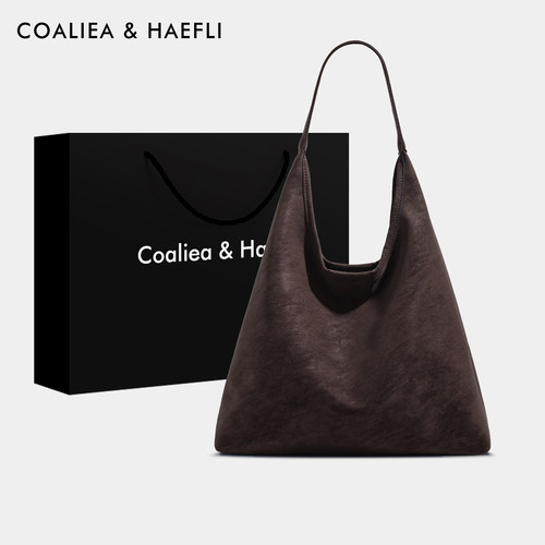 官网COALIEA&HAEFLI真皮托特包女