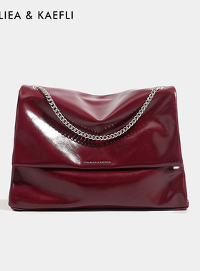 香港品牌红色新娘包包女式2026新款大容量简约链条单肩腋下包婚包