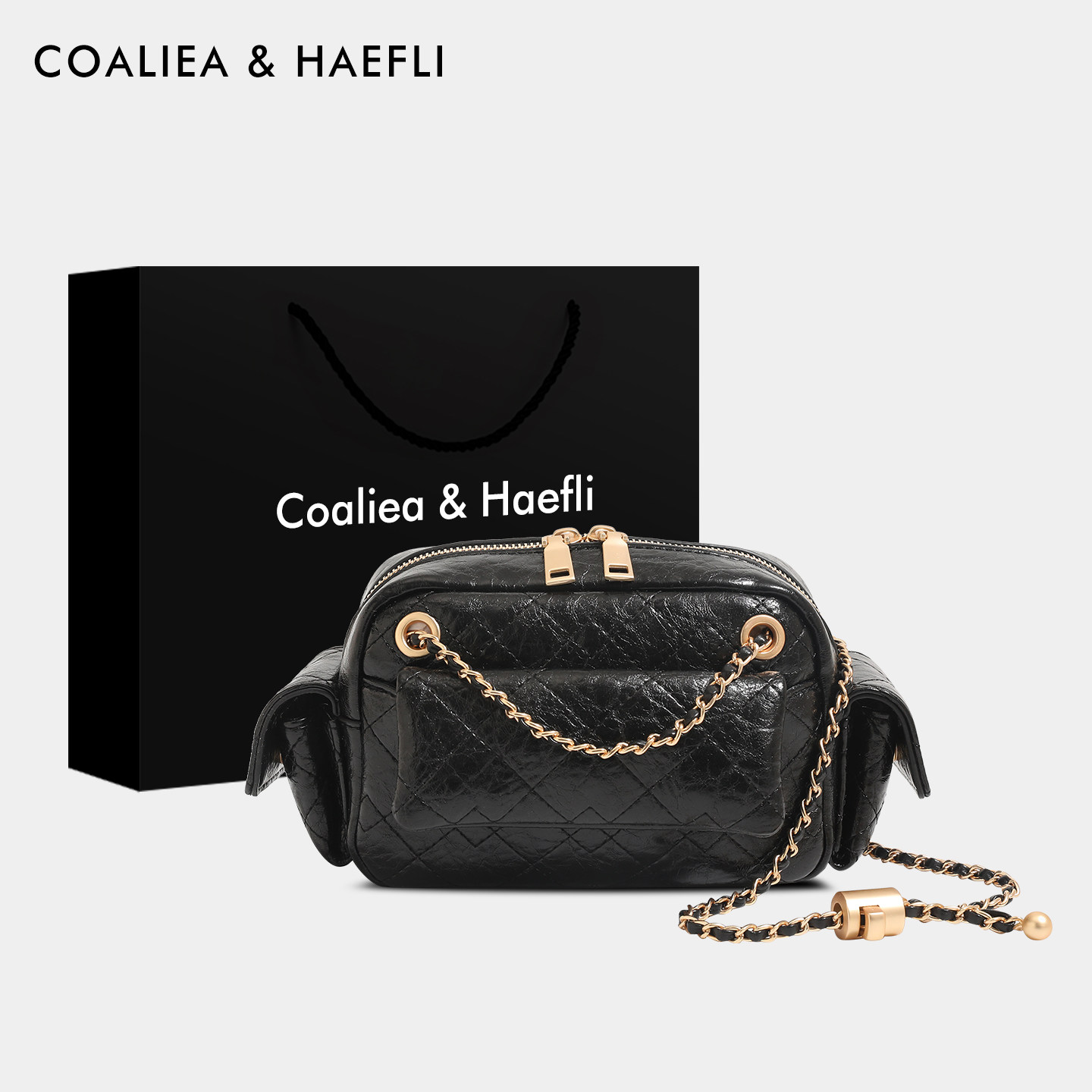 香港品牌油蜡皮菱格链条腋下包包女2026新款小香风时尚单肩斜挎包,箱包皮具/热销女包/男包,腋下包,淘宝优惠券,粉丝福利购,淘宝优惠卷