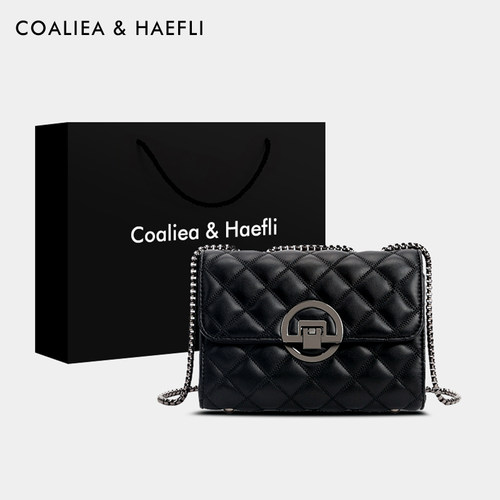 香港代购小香风菱格链条包斜挎包