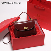 香港代购 红色女式 包包高级感新娘结婚包小众设计手提包通勤斜挎包