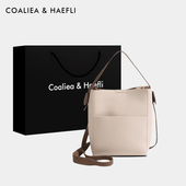 香港代购 2026新款 高级通勤水桶包女休闲斜挎包女士软皮女包包单肩