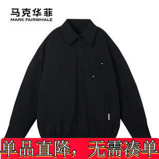 马克华菲国标90绒子含量底部松紧短款立领羽绒服