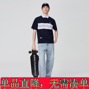 马克华菲男装2024polo衫男男短袖牌马t恤短袖翻领t恤上衣