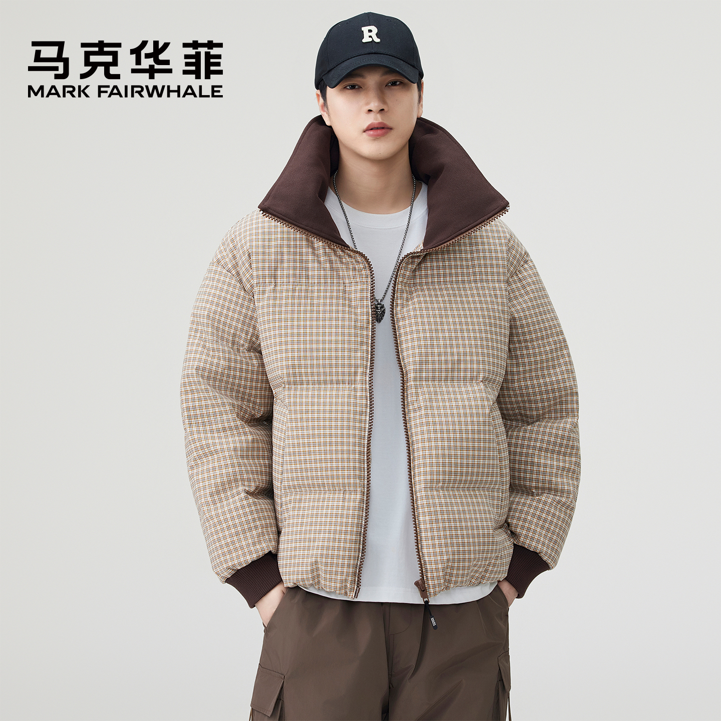 马克华菲白鸭绒羽绒服