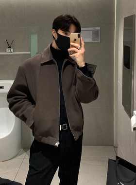 轻熟风夹克外套男2025新款春季潮牌英伦雅痞潮流短款冬季毛呢大衣