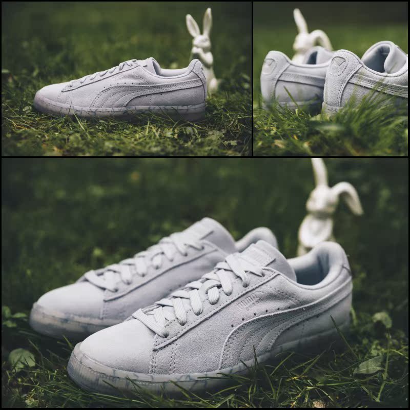 代購陰雨灰色水晶底Puma Suede Classic彪馬男鞋女鞋時尚舒適板鞋