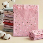 薄款 女打底纯棉套装 纯棉秋衣秋裤 保暖女内衣 95%精梳棉套装