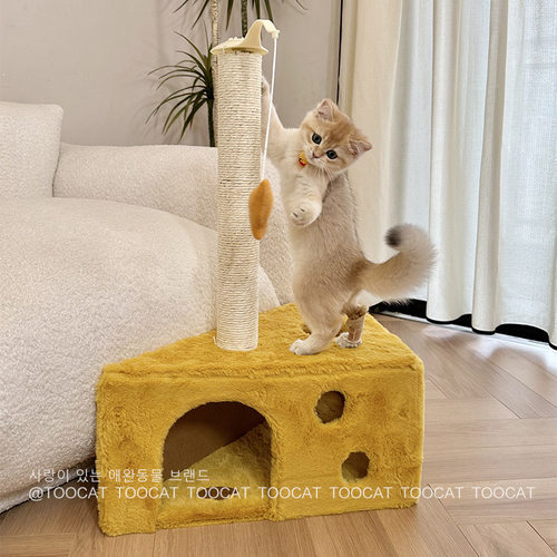 TOOCAT一体式芝士猫爬架猫钻洞耐抓猫抓柱猫窝猫玩具宠物用品