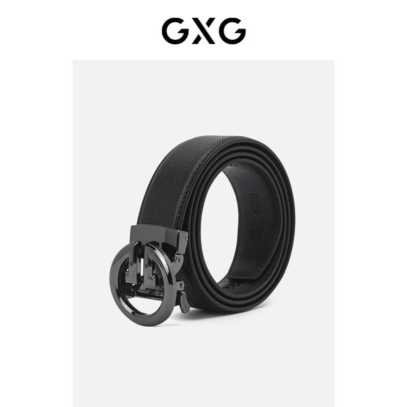 GXG通勤皮带便捷自动扣真皮男士裤腰带纯牛皮青年潮流商务皮带