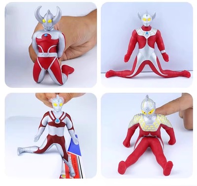 赛文奥特曼tpr弹力软胶人偶怪兽赛罗儿童捏捏乐解压玩偶男孩玩具