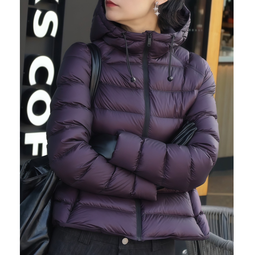 保暖连帽百搭短款羽绒服外套女